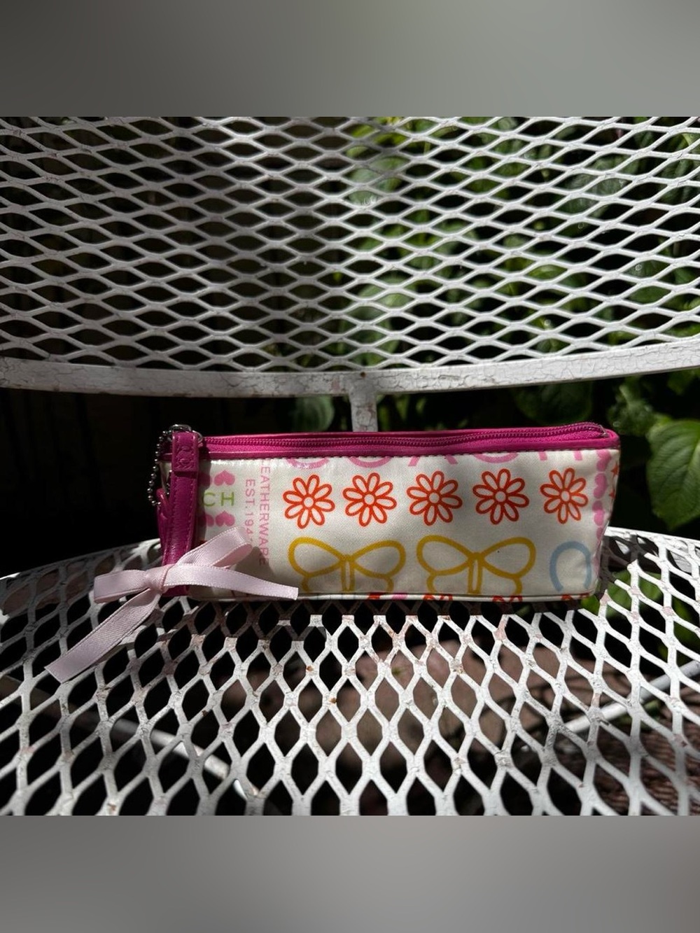 Vintage Coach Colorful Butterfly Pencil Case/Pouch